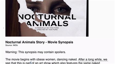 nocturnal animals plot summary